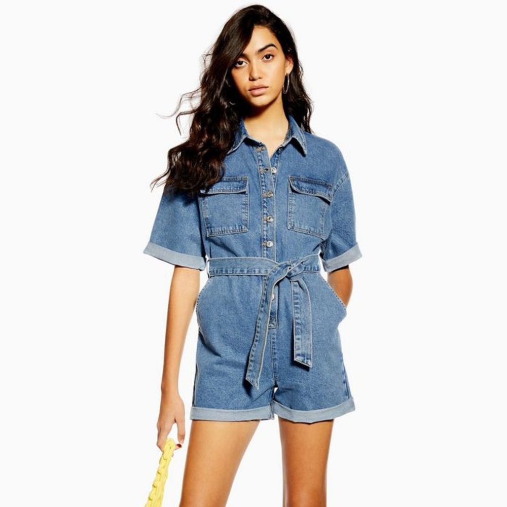 Topshop Denim Romper